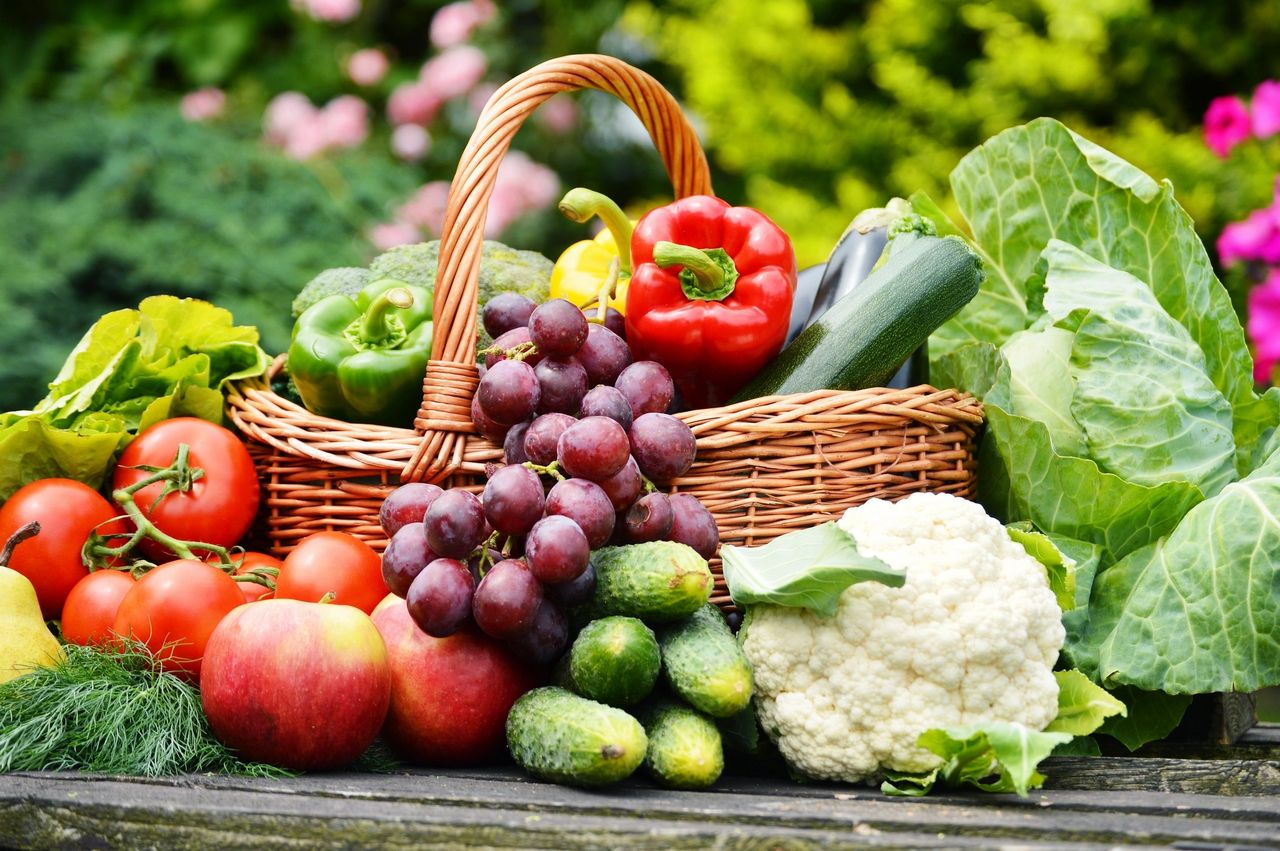 Frutas y verduras de distintos colores
